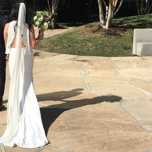 Silk tulle veil, handmade from Paris boutique
